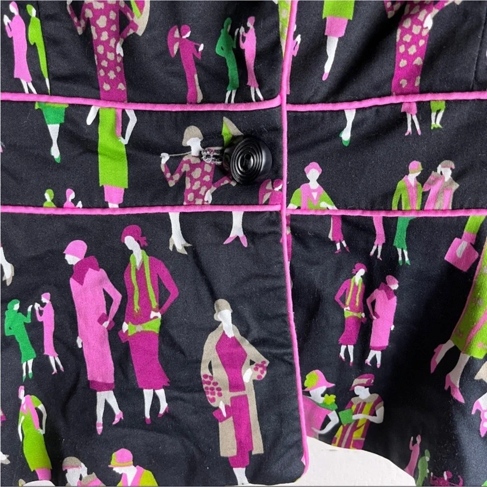 RUSSELL KEMP Fashion Plates Novelty Print Blazer